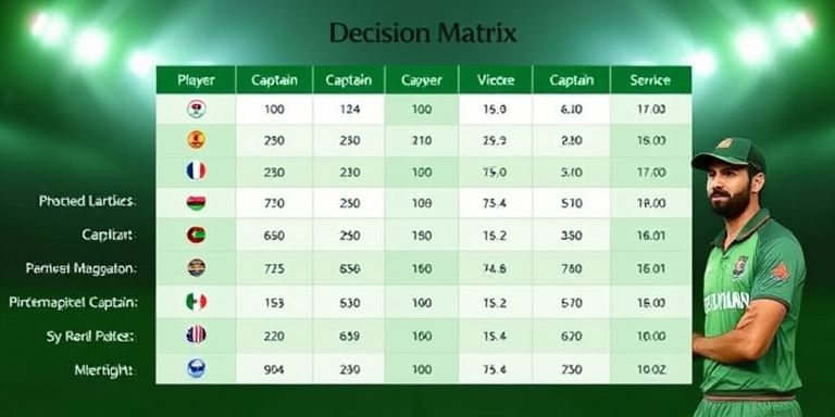 WinBuzz India captain decision matrix